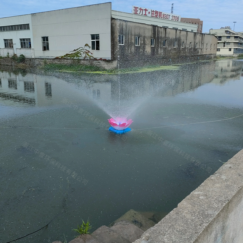 荷花喷泉中心水柱曝气机